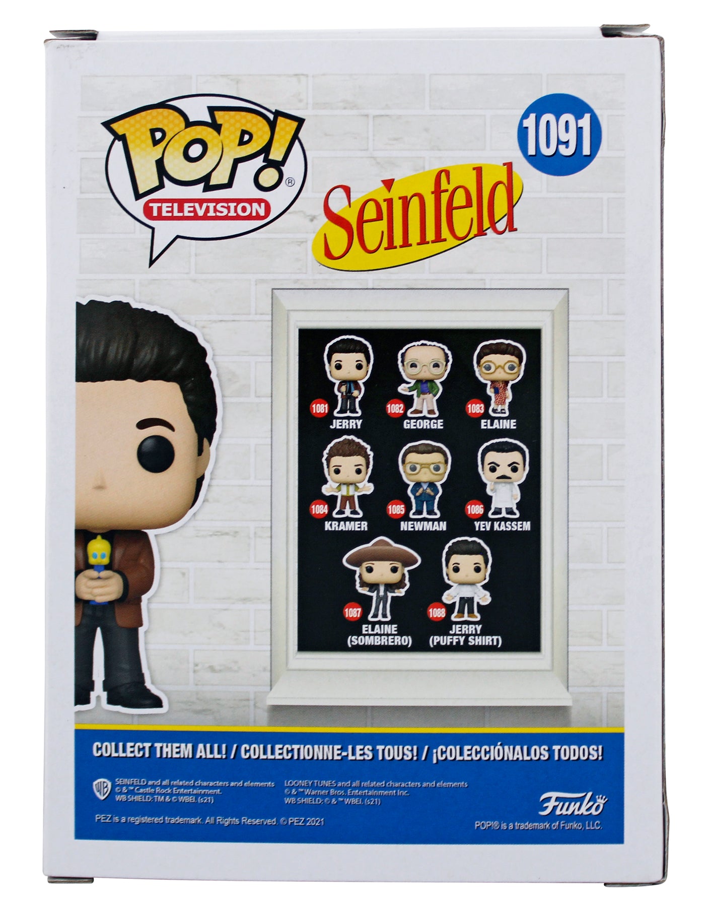 Jerry Seinfeld Signed #1091 w/ Pez Funko Pop Vinyl Figure w/ Yellow Sig JSA