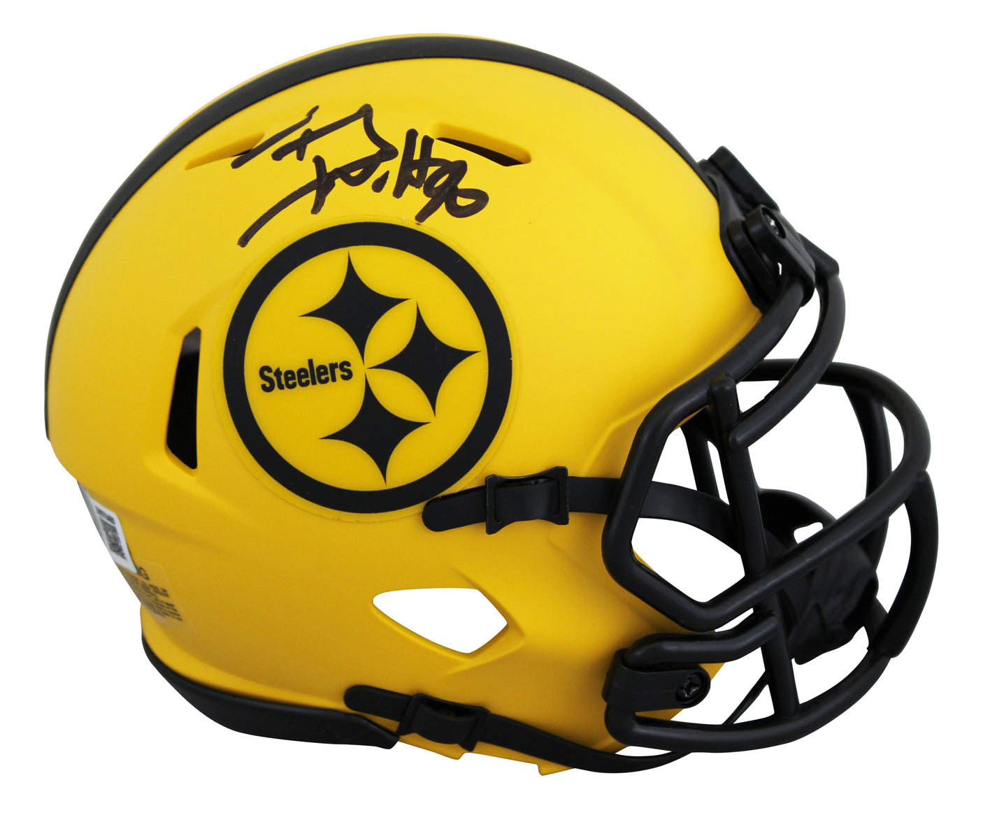 Steelers T.J. Watt Authentic Signed Rave Speed Mini Helmet BAS Witnessed