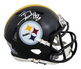 Steelers T.J. Watt Authentic Signed Speed Mini Helmet w/ White Sig BAS Witnessed