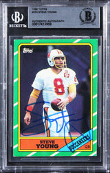 Buccaneers Steve Young Authentic Signed 1986 Topps #374 Rookie Card BAS Slabbed