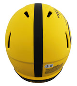Steelers T.J. Watt Signed Rave Full Size Speed Proline Helmet W/ Case BAS Wit