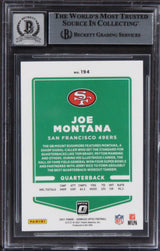 49ers Joe Montana Signed 2021 Donruss Optic #194 Card Auto Graded 10! BAS Slab