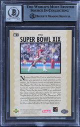 49ers Joe Montana Signed 1995 Upper Deck Trilogy #MT7 Card Auto 10! BAS Slabbed