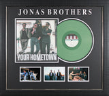 The Jonas Brothers (3) Nick, Joe & Kevin Signed & Framed Hometown Album Flat BAS