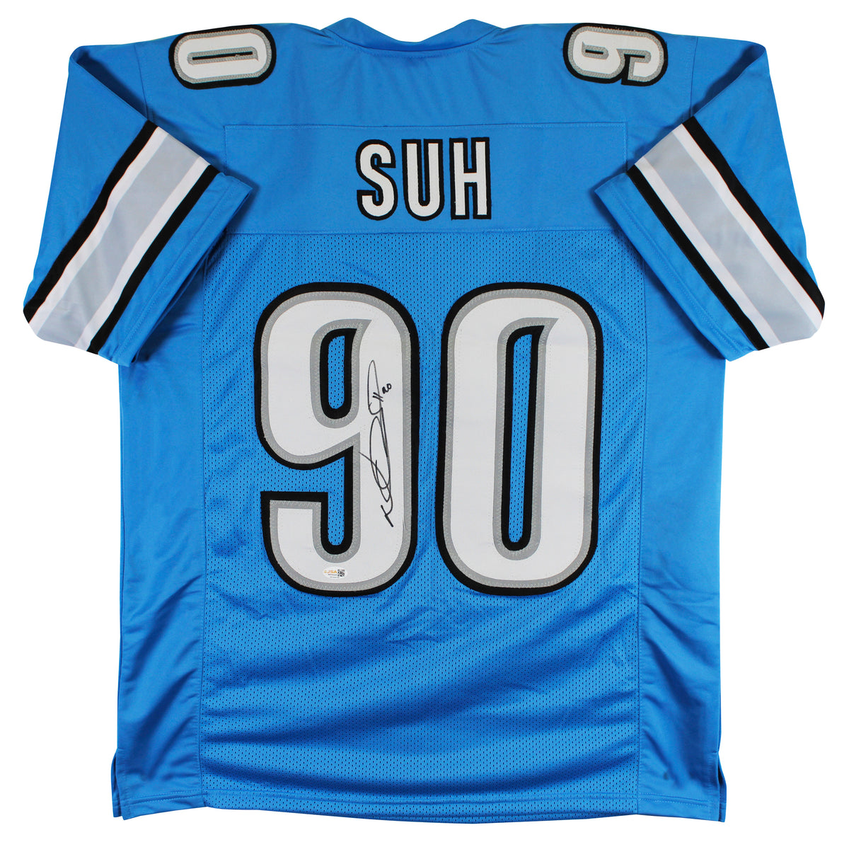 Ndamukong Suh Authentic Signed Blue Pro Style Jersey Autographed JSA Witness