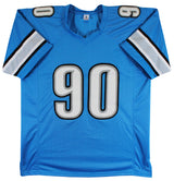 Ndamukong Suh Authentic Signed Blue Pro Style Jersey Autographed JSA Witness