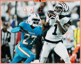 Bengals Ja'Marr Chase Signed 16x20 Framed Horizontal Photo vs. Dolphins BAS Wit