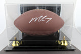 Falcons Michael Vick Signed Wilson Super Grip Nfl Football w/ Case JSA Witness
