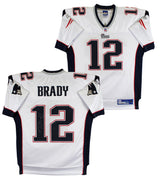 Patriots Tom Brady Signed 2006 Vintage White Reebok Jersey BAS #AC020749