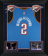 Thunder Shai Gilgeous-Alexander Signed Blue Nike Icon Edition Framed Jersey JSA