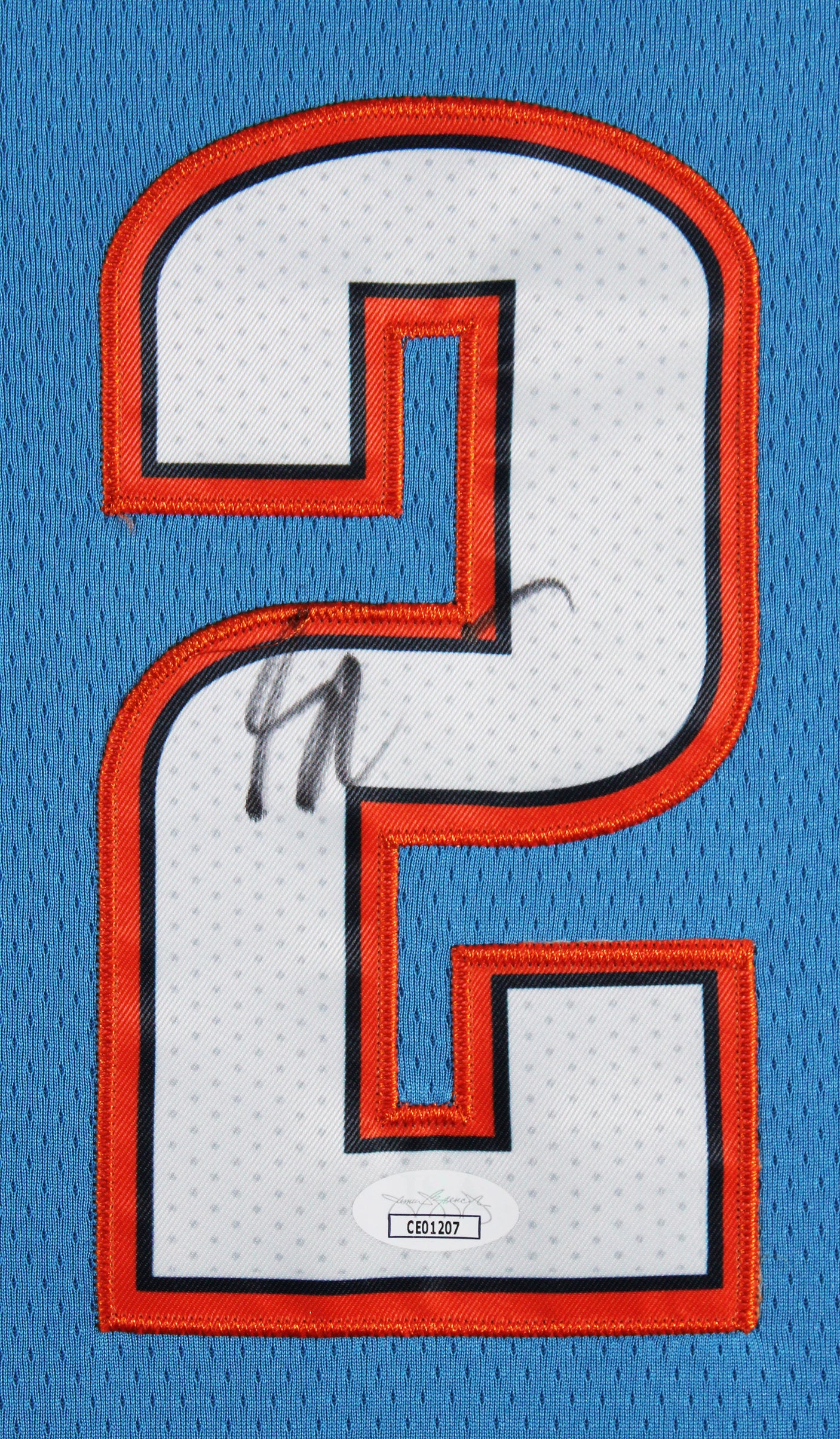 Thunder Shai Gilgeous-Alexander Signed Blue Nike Icon Edition Framed Jersey JSA