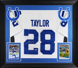 Jonathan Taylor Authentic Signed White Pro Style Framed Jersey Autographed BAS