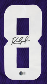 Randy Moss Signed Alternate Purple Pro Style Framed Jersey BAS Witnessed