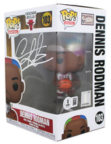 Bulls Dennis Rodman Signed #103 Funko Pop Vinyl Figure BAS Witnessed #4W080394