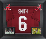 Alabama DeVonta Smith Signed Maroon Pro Style Framed Jersey BAS Witnessed