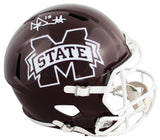 Mississippi State Dak Prescott Signed Full Size Speed Rep Helmet BAS Witnessed