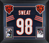 Montez Sweat Authentic Signed Navy Pro Style Framed Jersey Autographed PSA/DNA