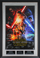 Star Wars (21) Hamill, Ridley, Mayhew, Driver Signed 27x40 Framed Poster BAS LOA