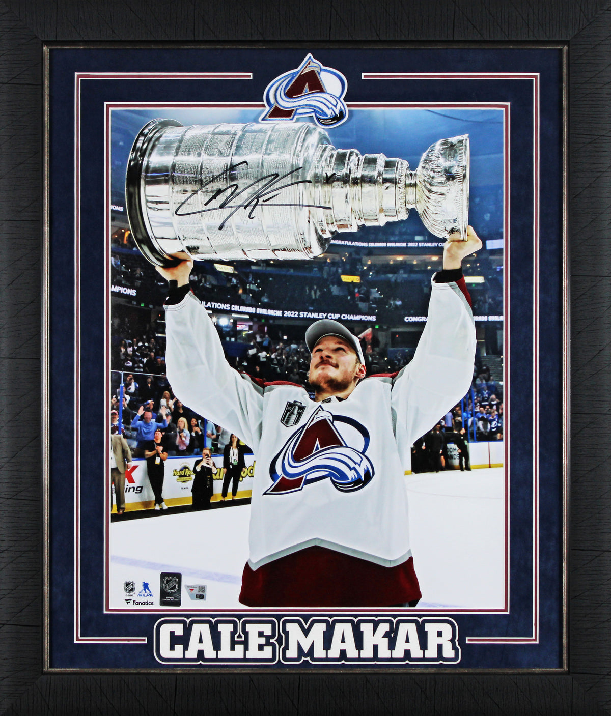 Avalanche Cale Makar Signed 16x20 Framed Vertical Stanley Cup Photo Fanatics