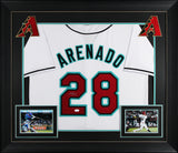 Nolan Arenado Authentic Signed White Pro Style Framed Jersey Autographed JSA 2