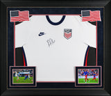 Ricardo Pepi Team USA Signed White Nike Framed Jersey BAS Witnessed #WS08485