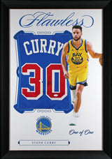 Warriors Stephen Curry Authentic Signed One of One Jersey Framed Display JSA 4