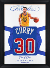 Warriors Stephen Curry Authentic Signed One of One Jersey Framed Display JSA 5