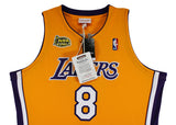 Lakers Kobe Bryant Signed Yellow M&N 2000-01 HWC Authentic Jersey PSA #B12538