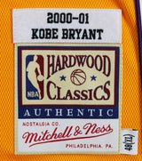 Lakers Kobe Bryant Signed Yellow M&N 2000-01 HWC Authentic Jersey PSA #B12538