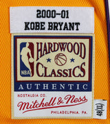 Lakers Kobe Bryant Signed Yellow M&N 2000-01 HWC Authentic Jersey PSA #B12538