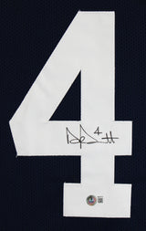 Dak Prescott Signed Navy Thanksgiving Pro Style Framed Jersey BAS Witnessed