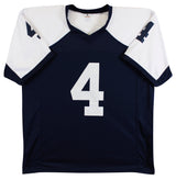 Dak Prescott Authentic Signed Navy Thanksgiving Pro Style Jersey BAS Witnessed