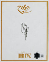 Jimmy Page Led Zeppelin Authentic Signed Cut Signature Framed Display BAS LOA