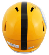 Steelers T.J. Watt Signed Yellow Full Size Speed Rep Helmet BAS Witnessed