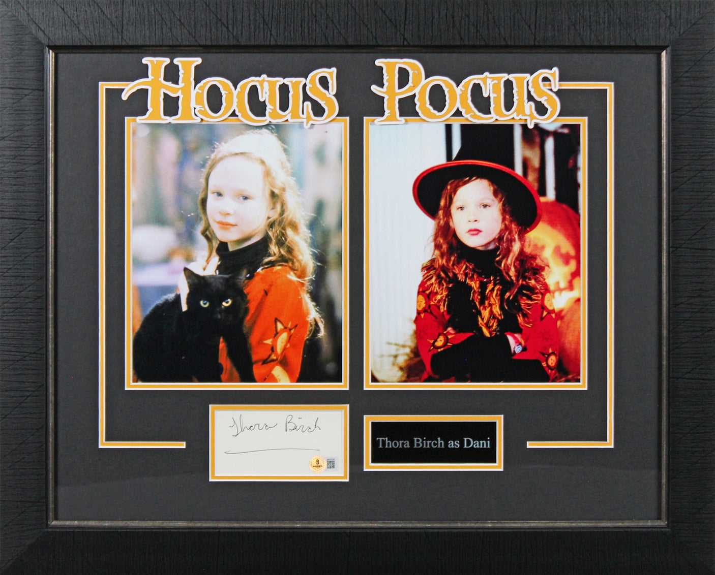 Thora Birch Hocus Pocus Authentic Signed & Framed 3x5 Index Card BAS