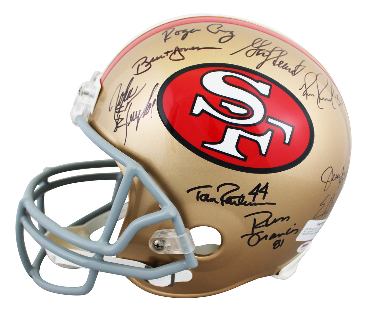 49ers (19) Montana, Rice, Young, Gore +15 Signed F/S Rep Helmet PSA/DNA #Y07059