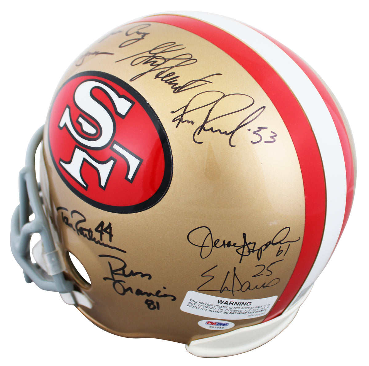49ers (19) Montana, Rice, Young, Gore +15 Signed F/S Rep Helmet PSA/DNA #Y07059