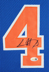 Charles Oakley Authentic Signed Blue Pro Style Framed Jersey JSA Witnessed 2