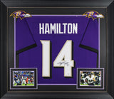 Kyle Hamilton Authentic Signed Purple Pro Style Framed Jersey JSA Witnessed