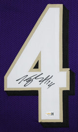 Kyle Hamilton Authentic Signed Purple Pro Style Framed Jersey JSA Witnessed