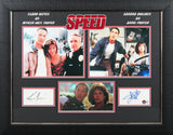 Keanu Reeves & Sandra Bullock Speed Authentic Signed Framed Display BAS & JSA