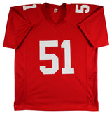 Abdul Carter Authentic Signed Red Pro Style Jersey Autographed BAS Witnessed