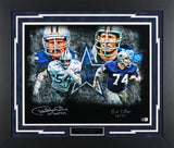 Cowboys Randy White & Bob Lilly "HOF" Signed 16x20 Framed Photo BAS Wit #WY33421