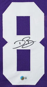 LSU Dwayne Bowe Authentic Signed Purple Pro Style Framed Jersey BAS Witnessed