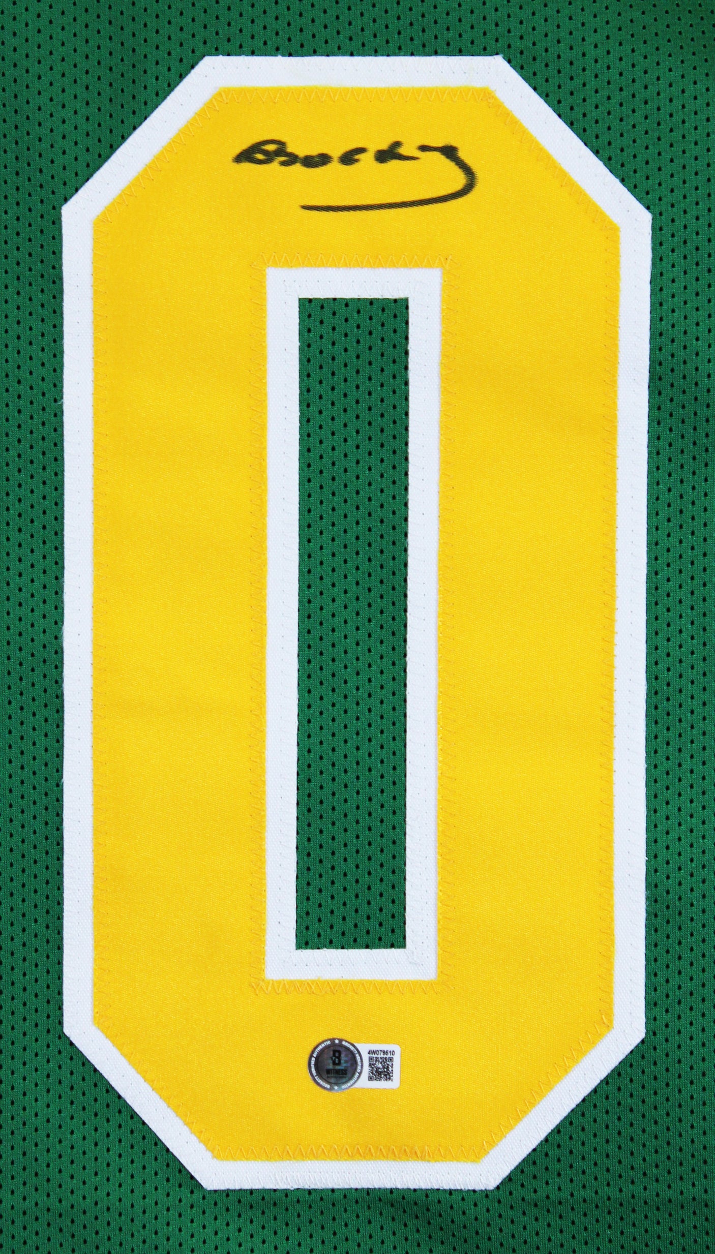 Oregon Bucky Irving Authentic Signed Green Pro Style Jersey BAS Witnessed