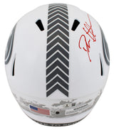 49ers Deion Sanders Signed Salute To Service III F/S Speed Rep Helmet BAS Wit