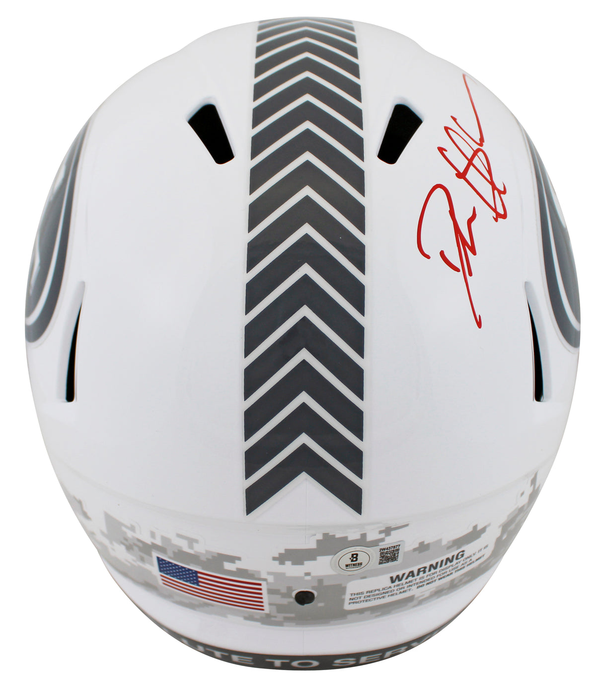 49ers Deion Sanders Signed Salute To Service III F/S Speed Rep Helmet BAS Wit