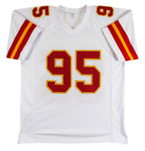 Chris Jones Authentic Signed White Pro Style Jersey Autographed BAS