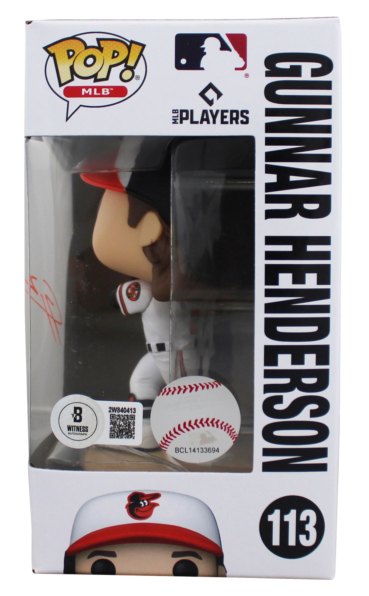 Orioles Gunnar Henderson Signed #113 Funko Pop Vinyl Figure BAS Witnessed