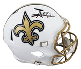 Saints Alvin Kamara Signed 2025 On-Field Alt Full Size Speed Rep Helmet BAS Wit
